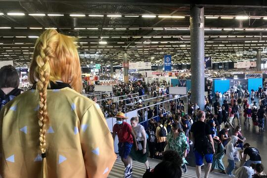 Japan Expo. Entrée principale. Vendredi 15 juillet au Parc des expositions de Villepinte.