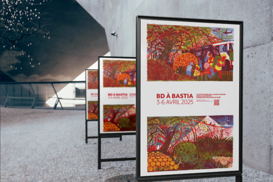 Affiche de BD à Bastia 2025, réalisée par Brecht Evens