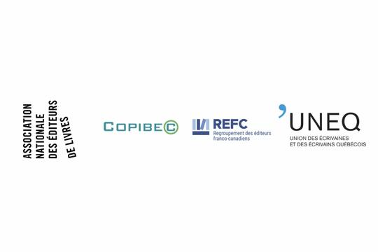 logos de l'ANEL de la COPIBEC du REFC et de l'UNEQ