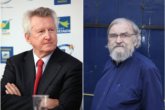 René Couanau, ancien maire de Saint-Malo, et Michel Le Bris, fondateur du festival Étonnants Voyageurs