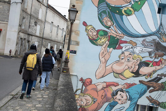 Fresque dans une rue à Angoulême