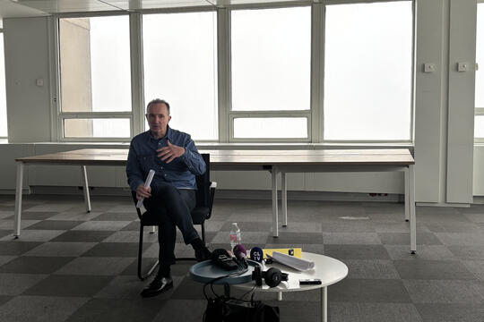 Franck Bondoux lors de la conférence de presse du 29 janvier 2026