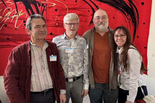 (de gauche à droite) Benoît Peeters, Sylvain Aquatias, Denis Bajram et Valérie Mangin