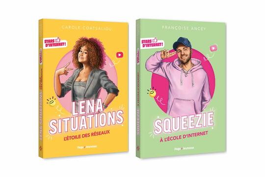 Deux premières parutions de la collection Stars d'Internet chez Hugo Jeunesse