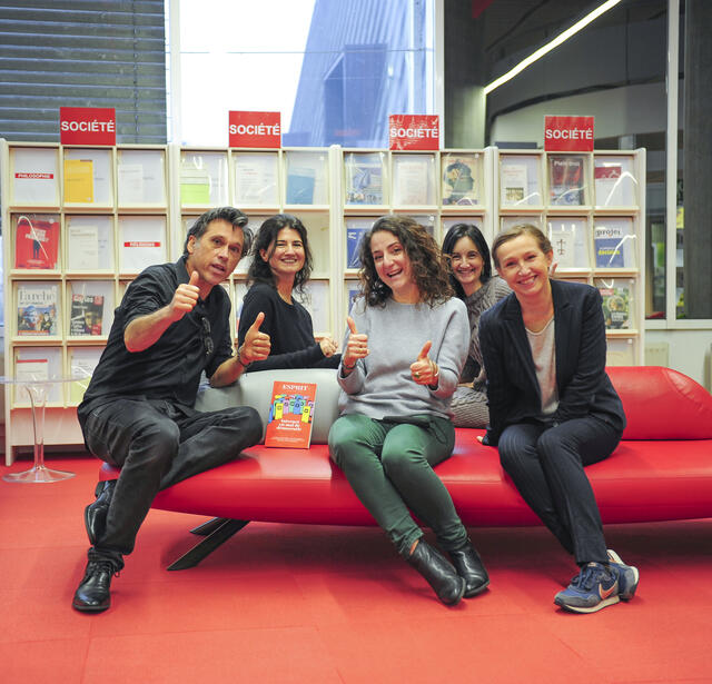 L'équipe qui a monté la programmation de cette septième édition de La Fabrique du Citoyen : Thierry Barrera, Marie-Pierre Rassat, Mélody Cesaire, Caroline Couturier et Marianne Mathon.