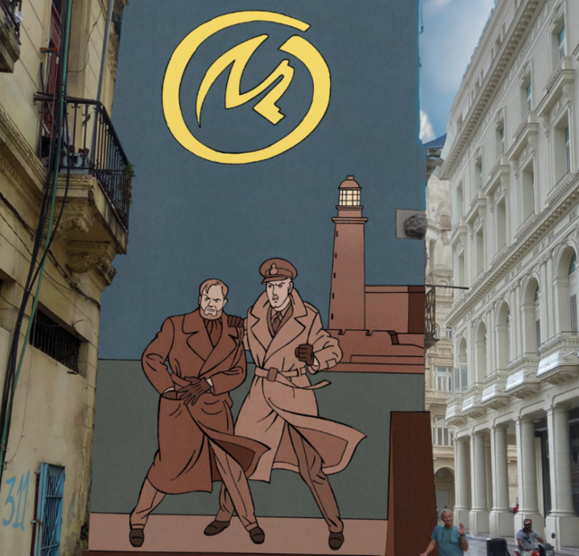 Fresque murale de Blake et Mortimer à Cuba