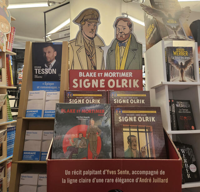 La BD Blake et Mortimer mise en avant à la librairie Eyrolles
