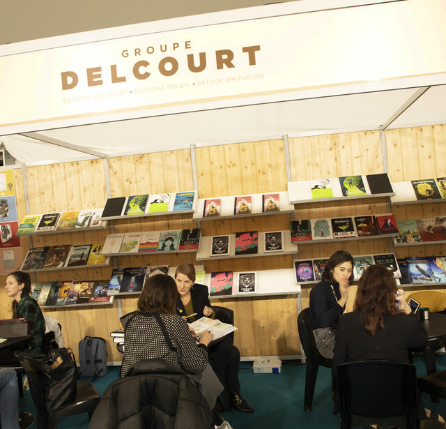 Le stand des éditions Delcourt au FIBD d'Angoulême.