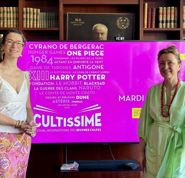 Armelle Gallineau et Julie Malaure à la présentation de la programmation du festival Cultissime 2026