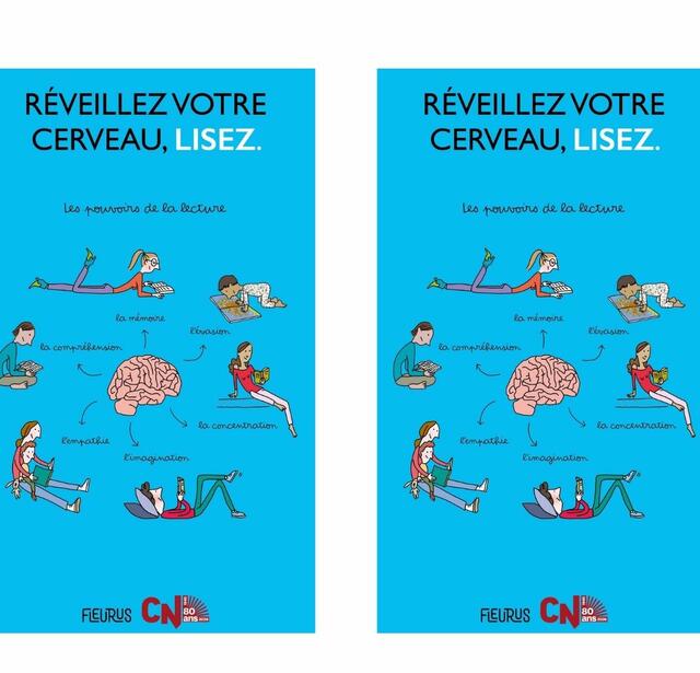 Le CNL et Fleurus : Dépliant pour promouvoir les bienfaits de la lecture/ Sylvie Chokron et illustré par Soledad Bravi