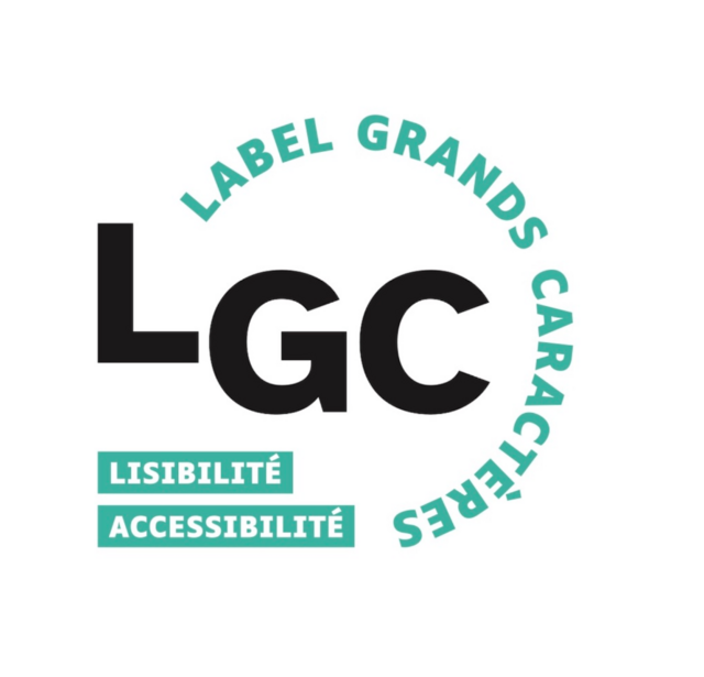 Le logo du Label Grands Caractères / Lisibilité – Accessibilité (LGC).