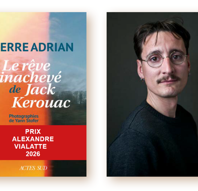 Couverture de l'ouvrage récompensé et portrait Pierre Adrian