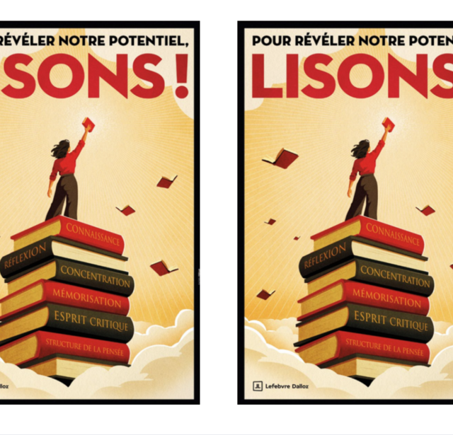 Affiche de la campagne « LISONS! » de Lefebvre Dalloz pour la rentrée 2026