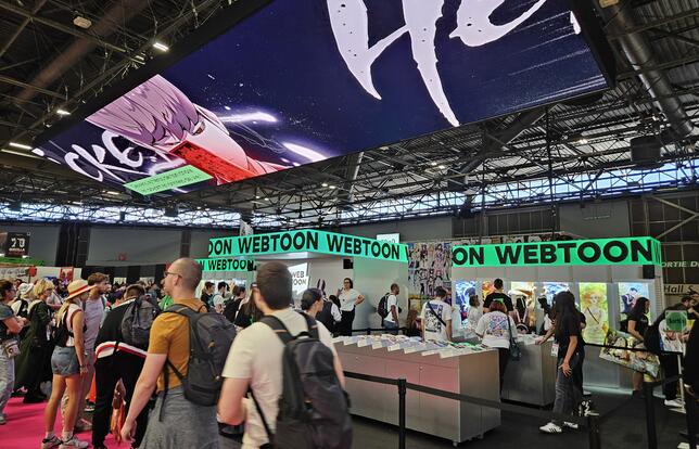 Le stand Webtoon à la Japan Expo 2024
