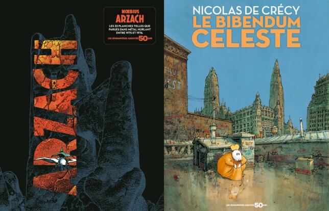 Couverture rééditions 50ans des Humanos, Arzach et Bibendum Celeste