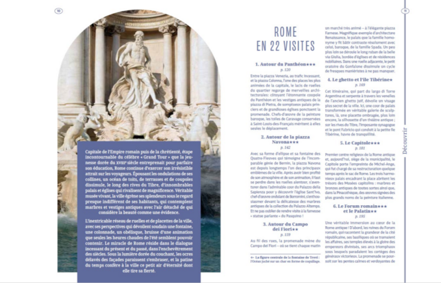 Pages intérieures du Guide Bleu Rome