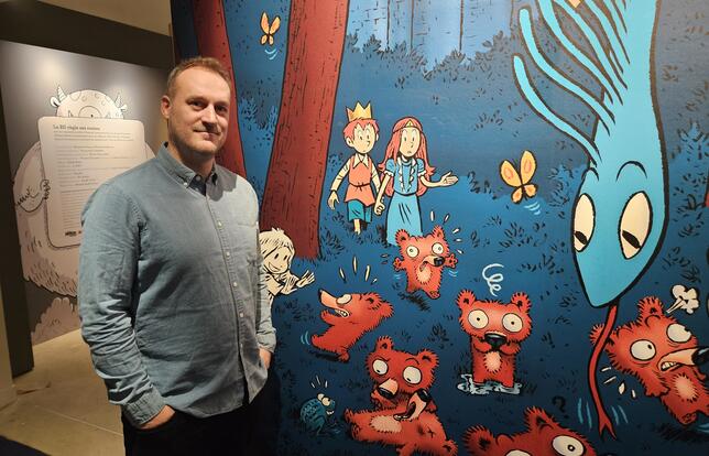 Romain Gallissot, commissaire de l'exposition "La BD règle ses contes"