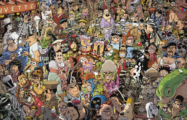 Les personnages de Fluide Glacial réunis pour ce 50e anniversaire