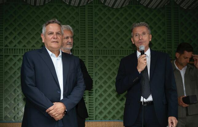 Nitzan Horowitz et Hervé Deguine à la remise du prix Duo Galatée