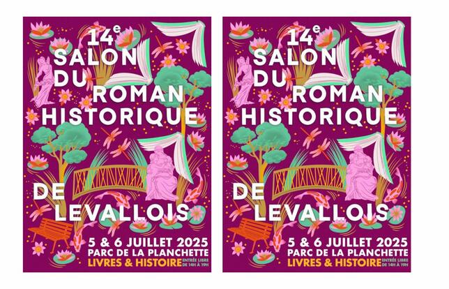 Affiche 2025 du Salon du roman historique de Levallois