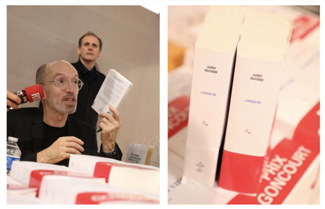 Laurent Mauvignier et son éditeur Thomas Simonnet à Brive