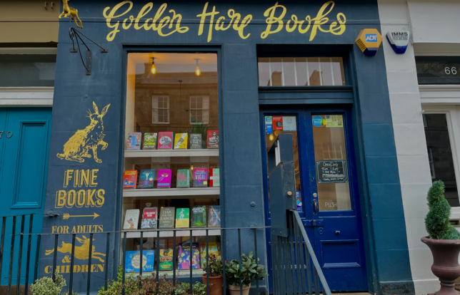 Devanture de la librairie Golden Hare Books à Édimbourg