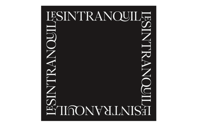 La typographie du logo des Intranquilles a été créée par Margot Lévêque, fondatrice de Claude Type