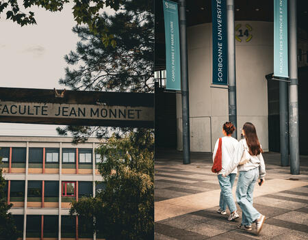 La faculté de droit Jean Monnet à Sceaux et le campus Pierre et Marie Curie à Sorbonne Jussieu