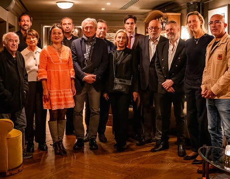 Une partie du jury du prix Philippe-Sollers, Grand Hôtel Cayré