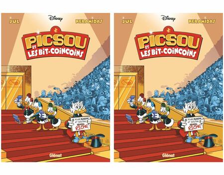 Couverture de "Picsou et les Bit-coincoins" de Jul (Scénariste) et Nicolas Keramidas (Dessinateur), à paraître le 8 octobre chez Glénat