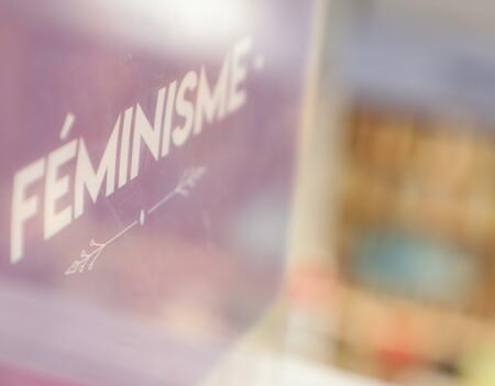 Le rayon féministe de la librairie Ombres blanches à Toulouse