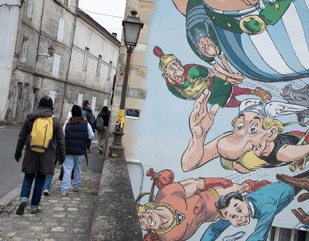 Fresque dans une rue à Angoulême