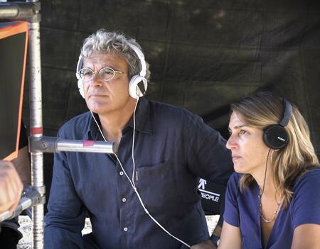 Mario Martone et Ippolita di Majo sur le tournage de Fuori