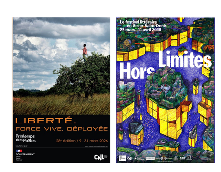Affiches du Printemps des poètes 2026 et du festival Hors limites 2026