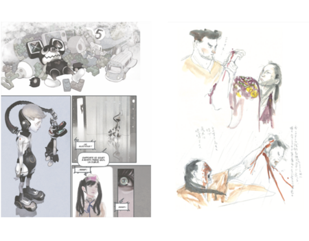 Planches de "Smoke" de Oh!Great (Kana) et "Nanbanjin" de Taiyo Matsumoto et Cyril Pedrosa (Dupuis)