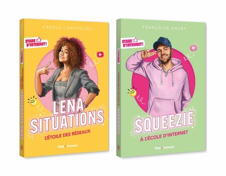 Deux premières parutions de la collection Stars d'Internet chez Hugo Jeunesse