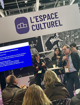 Jérôme Belmon, chef du département des bibliothèques au ministère de la Culture, lors du Congrès 2024 de l'Association des maires de France.