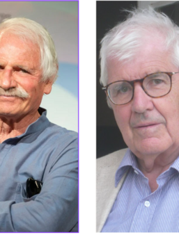 Le photographe Yann Arthus-Bertrand et le démographe Hervé Le Bras, auteurs de France, un album de famille (Actes Sud)