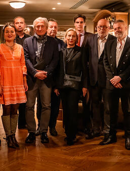 Une partie du jury du prix Philippe-Sollers, Grand Hôtel Cayré