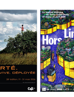 Affiches du Printemps des poètes 2026 et du festival Hors limites 2026