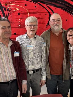 (de gauche à droite) Benoît Peeters, Sylvain Aquatias, Denis Bajram et Valérie Mangin