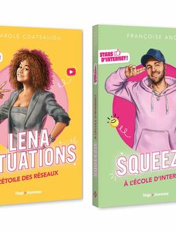 Deux premières parutions de la collection Stars d'Internet chez Hugo Jeunesse