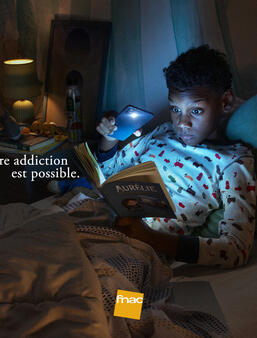 Image de la campagne nationale de sensibilisation en faveur de la lecture lancée par la FNAC