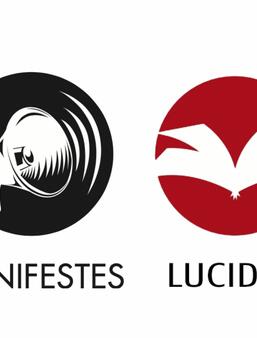 Logos des collections "Manifestes" et "Lucides" aux éditions Héliade