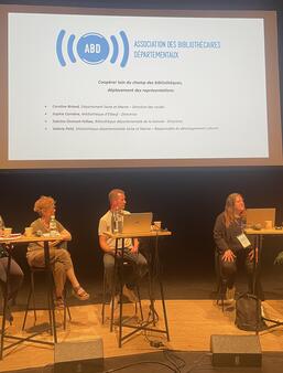 Table ronde sur les coopérations inhabituelles en bibliothèque, lors des journées d'études 2026 de l'ABD 