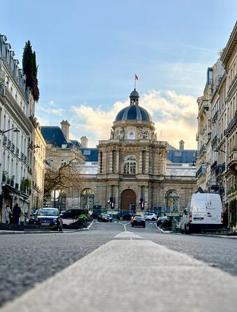 Sénat via rue de Seine