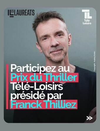 Visuel Franck Thilliez pour le prix du Thriller Télé-Loisirs 