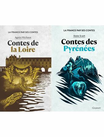 Contes de Normandie de Arnaud Delalande, Contes de la Loire de Agnès Michaux, Contes des Pyrennées de Anne Icart et Contes d’outre-mer de Jennifer Richard