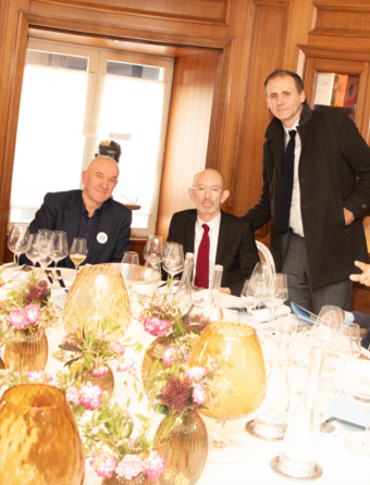 Laurent Mauvignier avec son éditeur Thomas Simonnet des éditions de Minuit