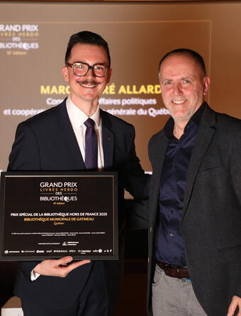 La bibliothèque municipale de Gatineau, prix spécial de la bibliothèque hors de France 2025